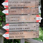 Der Weg auf den Puflatsch ist bestens ausgeschildert