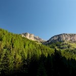 Blick vom Langental in Richtung Puezhütte