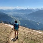Auf dem Weg Nr. 20 hinab zur Gitschbergbahn