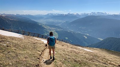 Auf dem Weg Nr. 20 hinab zur Gitschbergbahn