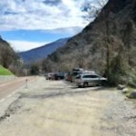 Parkplatz unterhalb des Weilers Biacesa