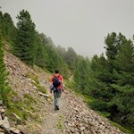 Auf dem Panoramaweg in Richtung Schatzerhütte