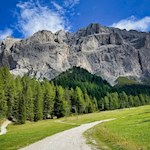 Hiking in Val Gardena to the Ciavaz moutain hut