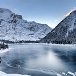 Even in winter, the Lago di Braies lake has a fairy-tale magic about it