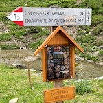 Auch der Weg zur Kröllhütte-Eisbruggalm ist bestens ausgeschildert