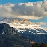 Tschafon mit dem Rosengarten im Hintergrund