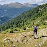 Abstieg von der Lorenzischarte zu den Schrüttenseen