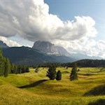 Blick auf den imposanten Langkofel