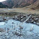 Die Hängebrücke nahe der Aglsbodenalm