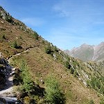 Der Rotenstein Höhenweg quert teils steil abfallende Hänge