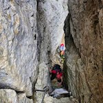 Felskamin an der Südostseite der Rotwand