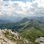 Blick auf den Col di Lana, der im Ersten Weltkrieg traurige Berühmtheit erlangte