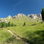 Hinter der Waldgrenze wird der Weg allmählich sanfter