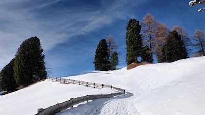 Sanfte Winterwanderung zur Juac Hütte