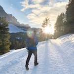 Auf dem Rückweg von der Gampenalm folgen wir dem rechts abzweigenden Wanderweg