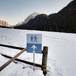 Der Winterwanderweg ist gut ausgeschildert