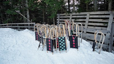 Rodeln können ausgeliehen werden