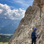 Der Klettersteig auf die Rotwand ist gut gesichert