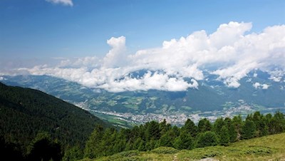 Blick auf das obere Eisacktal von der Ochsenalm aus