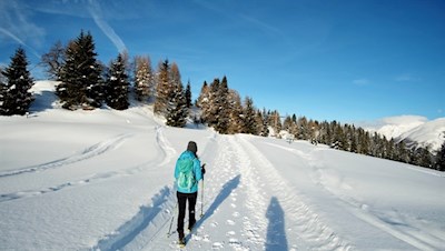Im sanften Auf und Ab in Richtung Flaner Jöchl
