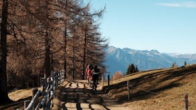 Radfahrer auf der Lüsner Alm