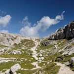 Kurz vor der Drei-Zinnen-Hütte