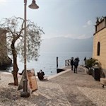 View of lake Garda from Porto Vecchio in Malcesine