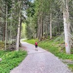 In the gentle climb to the Valparola austro-hungarian cemetery