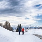 Auf dem Rückweg zur Seiser Alm Bahn