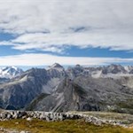 Atemberaubender Ausblick auf die Marmolada und den Sellastock