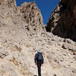 Auf schmalen Pfaden in Richtung der Großen Cirspitze