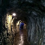 In the artificial upper tunnel you can get very close to the Varone waterfall