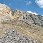 Über Schotterhänge zum Rifugio Torre di Pisa 
