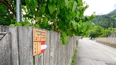 Der Dorfrundweg in Luttach ist gut ausgeschildert