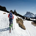 Kurz vor der Schatzerhütte zweigt links der Anstieg auf den Gabler ab