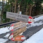Die Winterwanderung zum Elisabeth Denkmal ist gut ausgeschildert