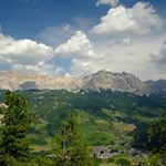 Blick auf den gegenüberliegenden Heiligkreuzkofel