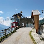 Die Bergbahn St. Martin im Kofel bringt uns wieder nach Latsch