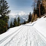 Auf den einsamen Hängen hält sich der Schnee meist lange