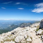 Unser Blick schweift in Richtung Schlern und Tschafon