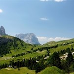 Blick auf das Grödner Joch