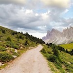 Il sentiero panoramico n. 35 conduce quasi in piano al rifugio malga Brogles