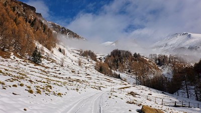 Auf einsamen Wegen in Richtung Simile-Mahd-Alm