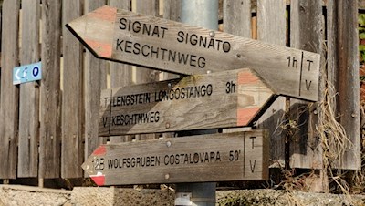 Die Wanderung von Unterinn zum Wolfsgrubener See ist mit 50 Minuten ausgeschildert