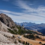 Bereits auf dem Hinweg erschließen sich malerische Dolomitenblicke