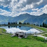 Speicherbecken unterhalb der Rinneralm