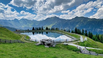 Speicherbecken unterhalb der Rinneralm