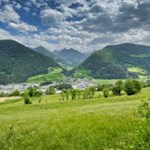 Unser Blick fällt nach Gasteig und ins dahinter liegende Jaufental