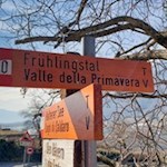 Der Weg ins Frühlingstal ist gut ausgeschildert