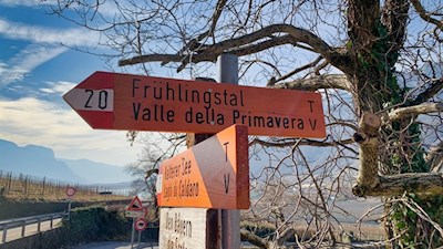 Der Weg ins Frühlingstal ist gut ausgeschildert